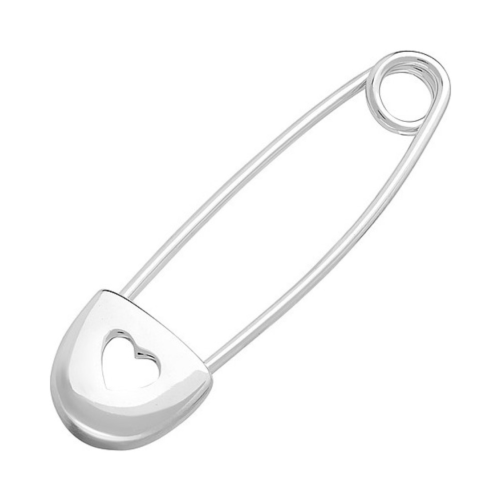 Серебряная брошь без камня № 127910