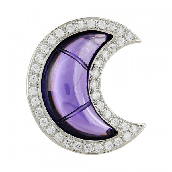 Серебряная подвеска с фианитом № 30821