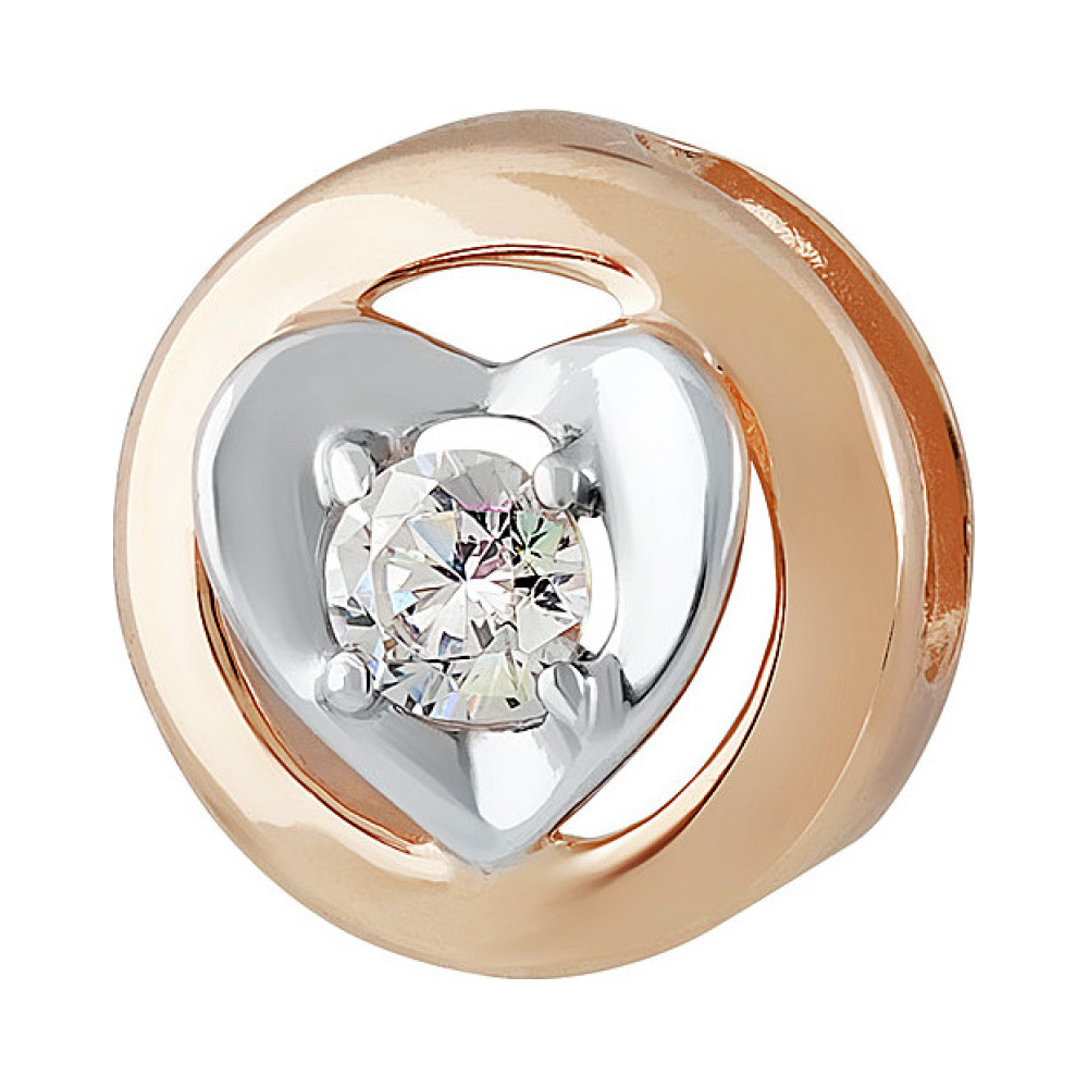 Золотая подвеска с фианитом № 136951