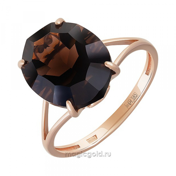 Золотое кольцо с раухтопазом № 164441