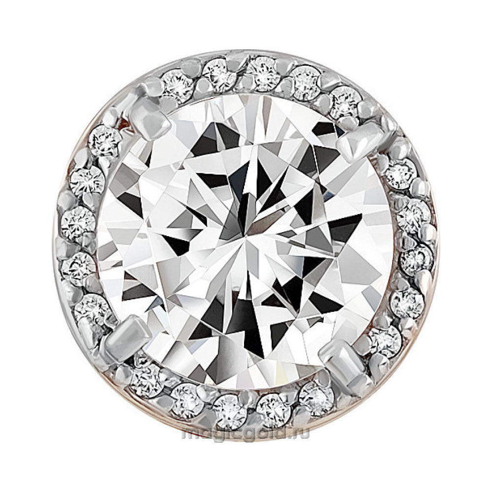 Золотая подвеска с фианитом № 137783