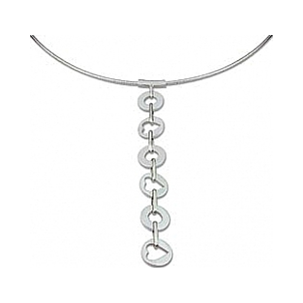 Серебряное колье без камня № 6392