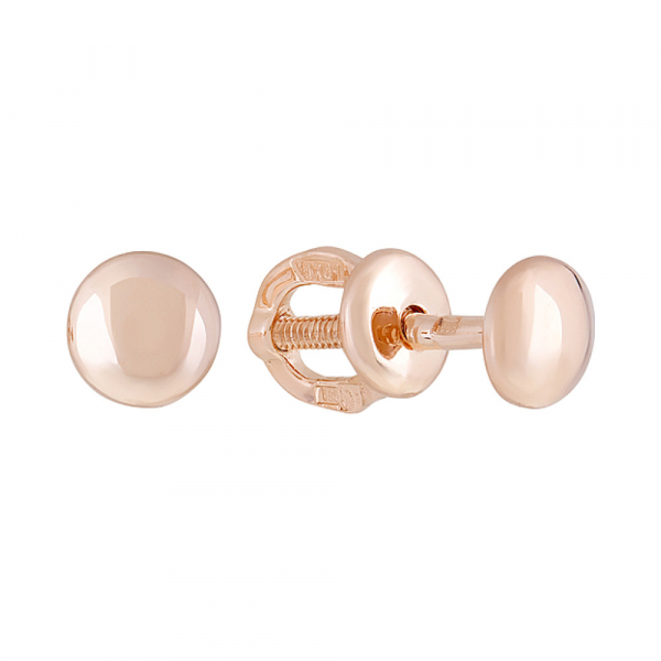 Золотые серьги без камня № 109684