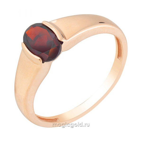 Золотое кольцо с гранатом № 171389