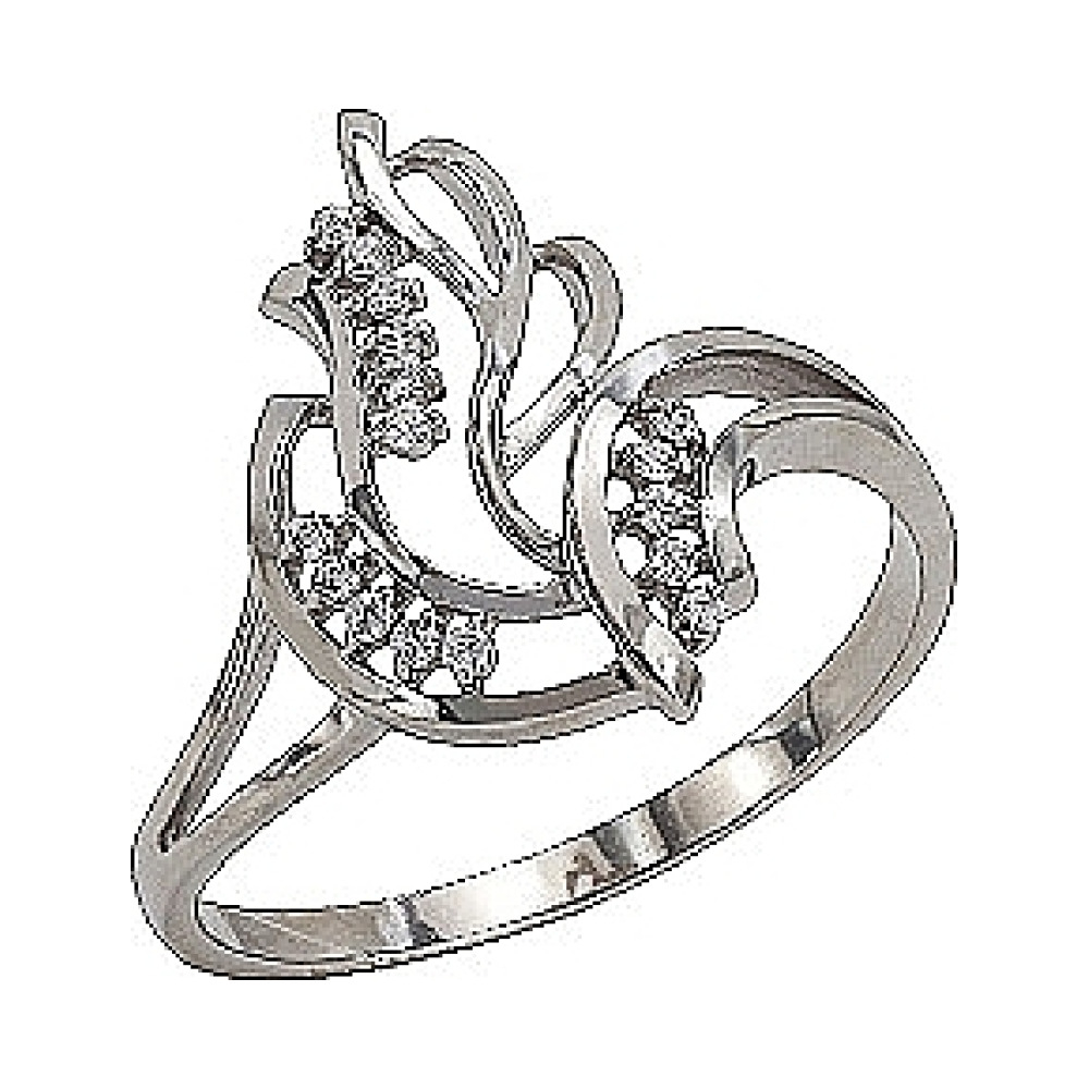 Золотое кольцо с фианитом № 76794