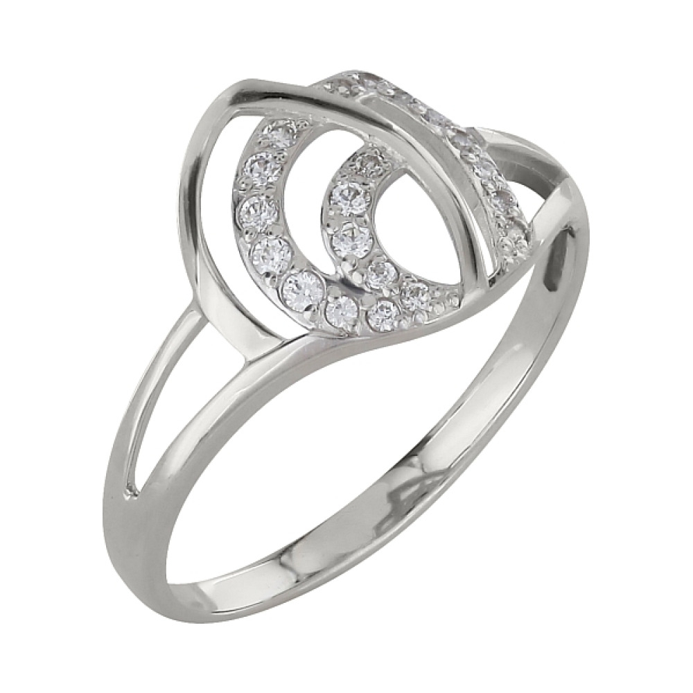 Золотое кольцо с фианитом № 97005