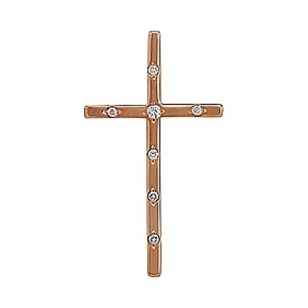 Золотая подвеска с бриллиантом № 75896