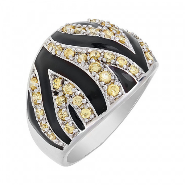 Серебряное кольцо с фианитом № 77711