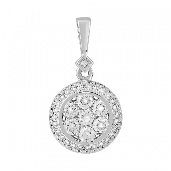 Золотая подвеска с бриллиантом № 76642