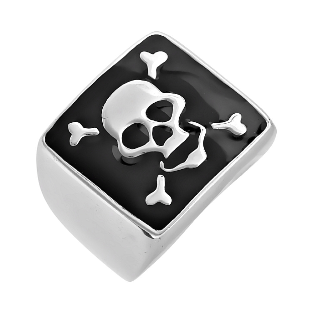 Серебряное кольцо с эмалью № 66890