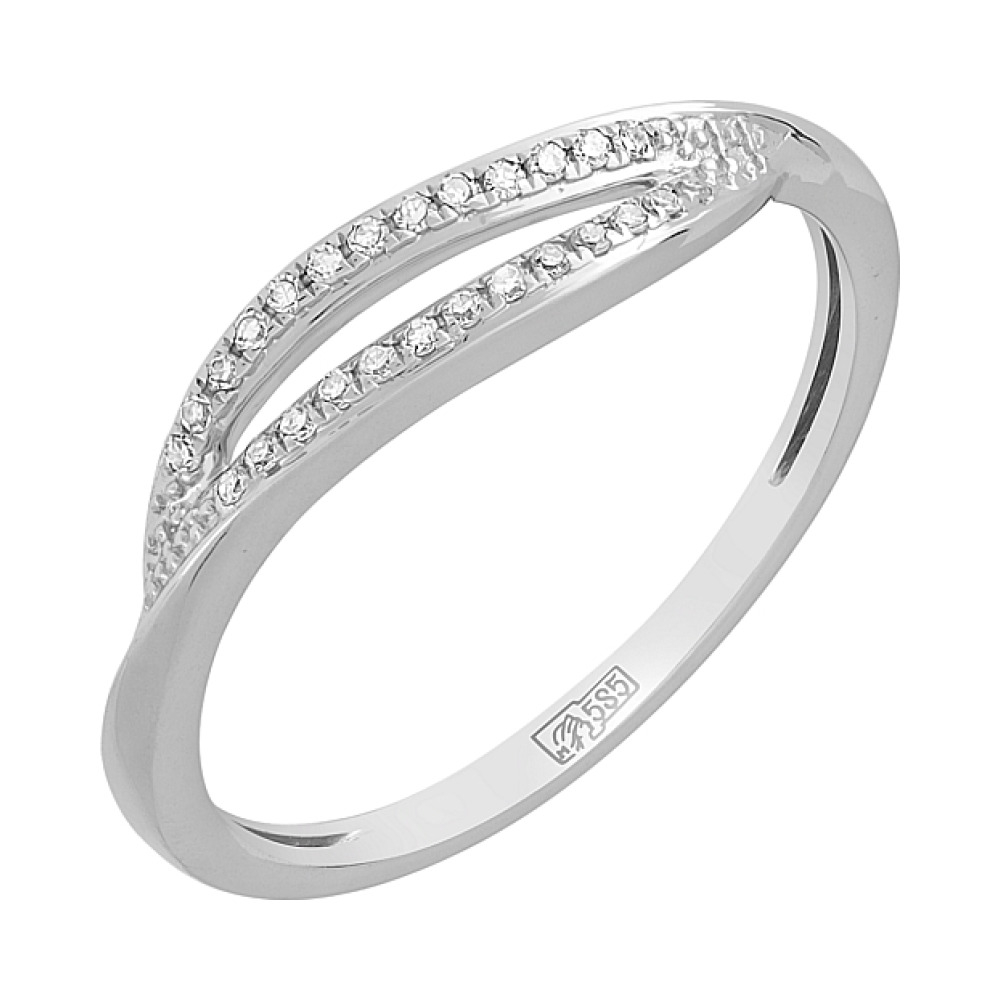 Золотое кольцо с бриллиантом № 115308