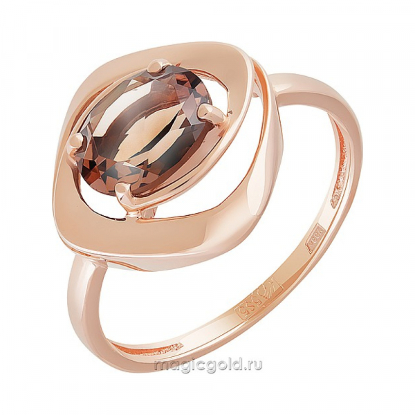 Золотое кольцо с раухтопазом № 160549