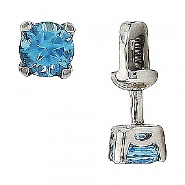 Пуссеты с топазом № 30183