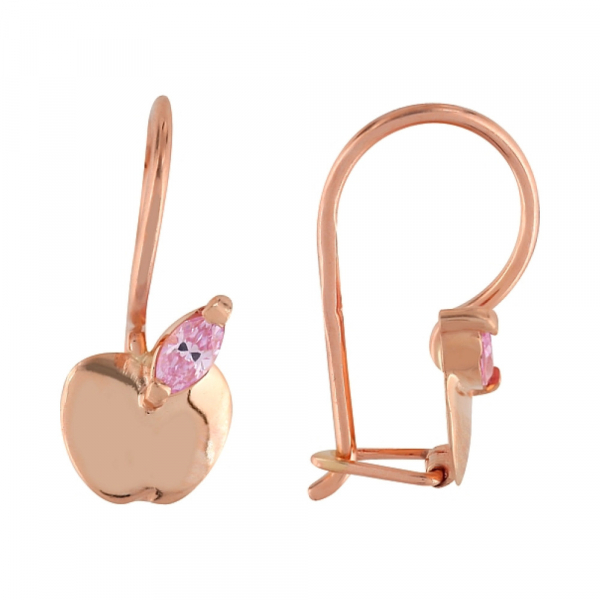 Золотые серьги с фианитом № 81381