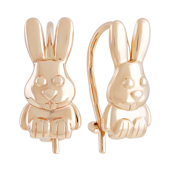 Золотые серьги без камня № 128360