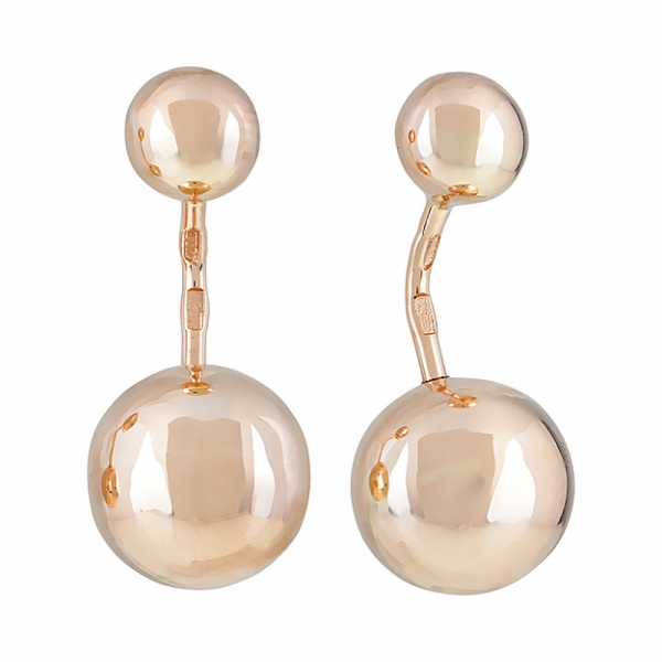 Золотые серьги без камня № 124002