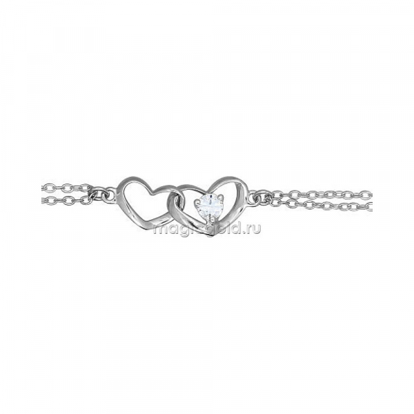 Серебряный браслет с фианитом № 159323