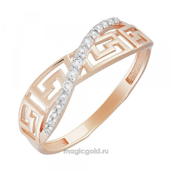 Золотое кольцо с фианитом № 160200