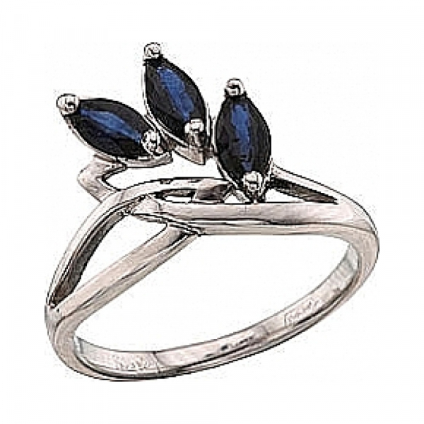 Золотое кольцо с сапфиром № 41595