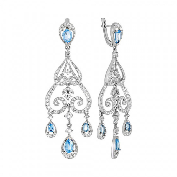 Золотое кольцо с цитрином и фианитом № 107826