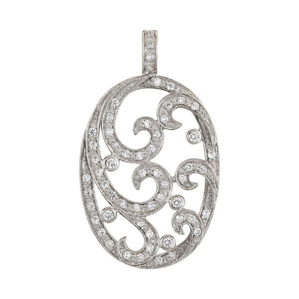 Серебряная подвеска с фианитом № 99442