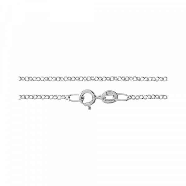 Серебряная цепь гороховая родированная № 109968