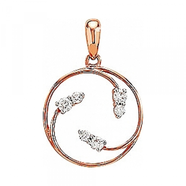 Золотая подвеска с бриллиантами № 81897