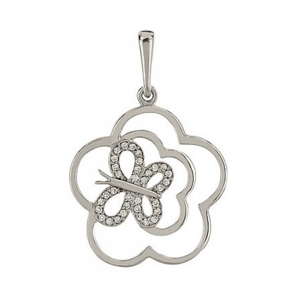 Золотая подвеска с бриллиантом № 81412