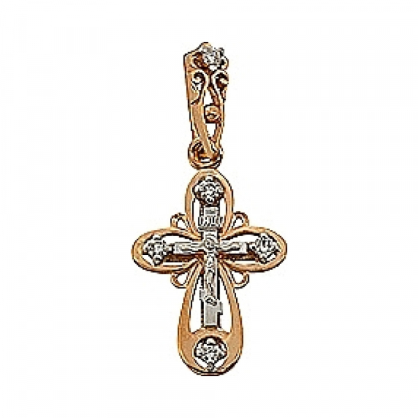 Крест с бриллиантом № 69168