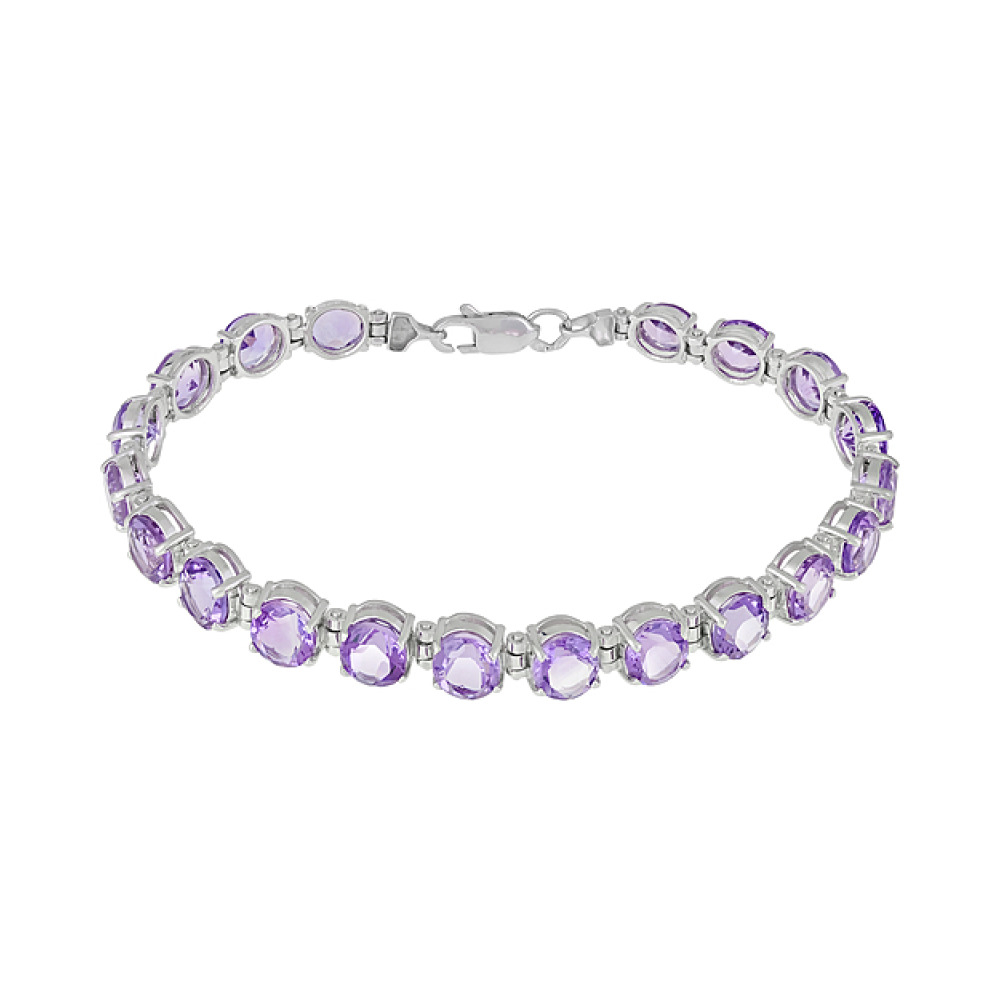 Серебряный браслет с аметистом № 122876