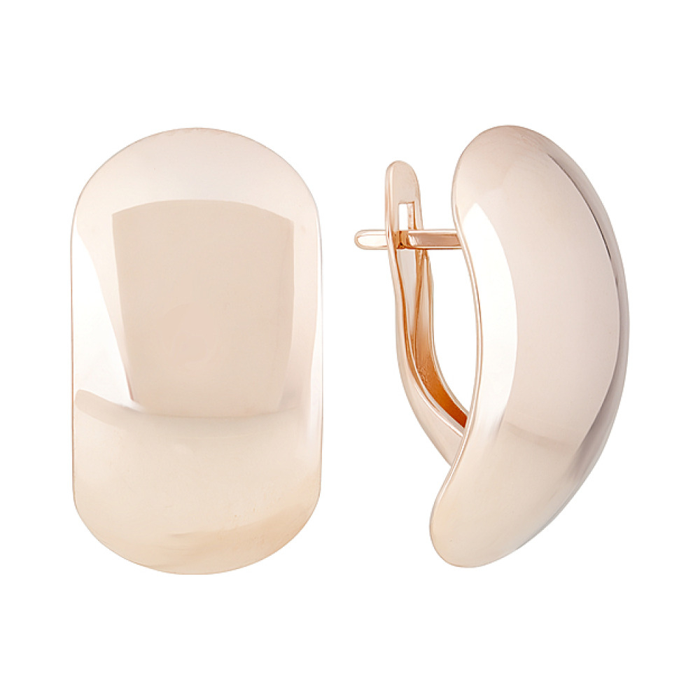 Золотые серьги без камня № 124314