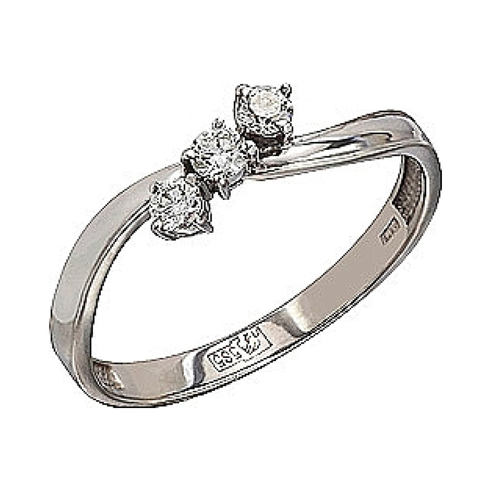 Золотое кольцо с бриллиантом № 77094