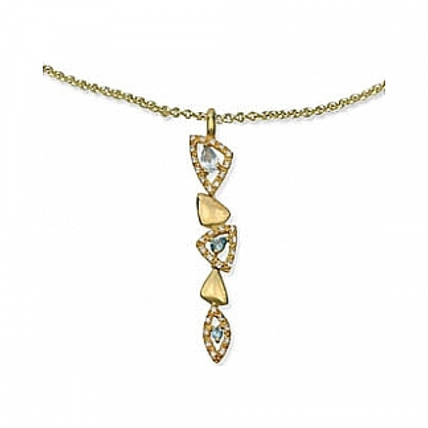  Колье с синт. топазом и фианитом TED LAPIDUS  № 32463