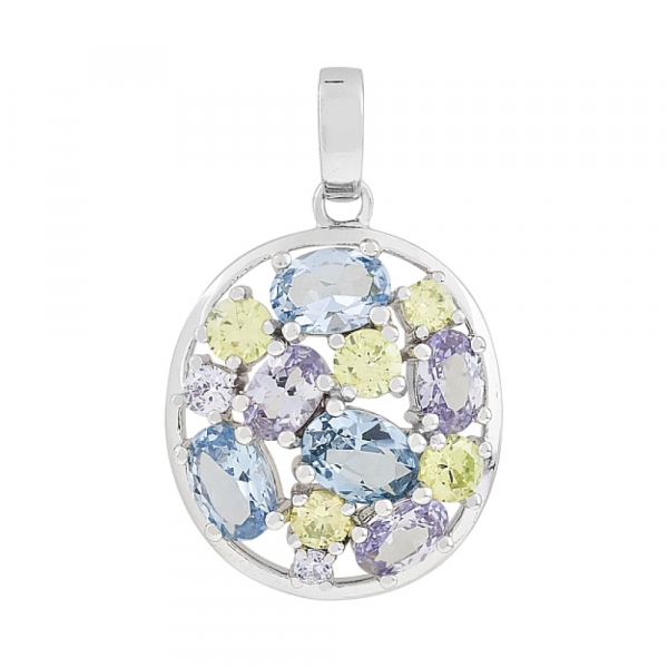 Серебряные серьги с топазом № 134793