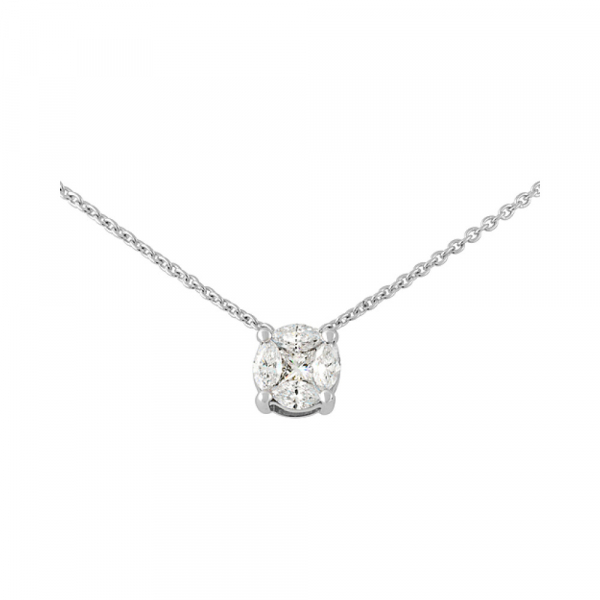 Золотое колье с бриллиантом № 129594