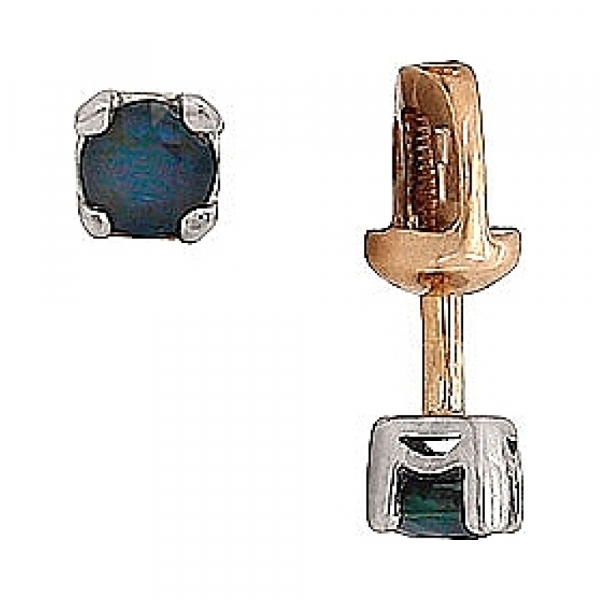 Пуссеты с сапфиром № 25678