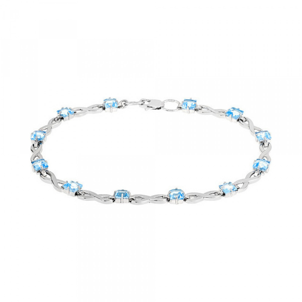 Серебряный браслет с топазом № 134105