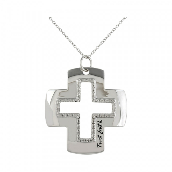 Серебряное колье с фианитами № 80364