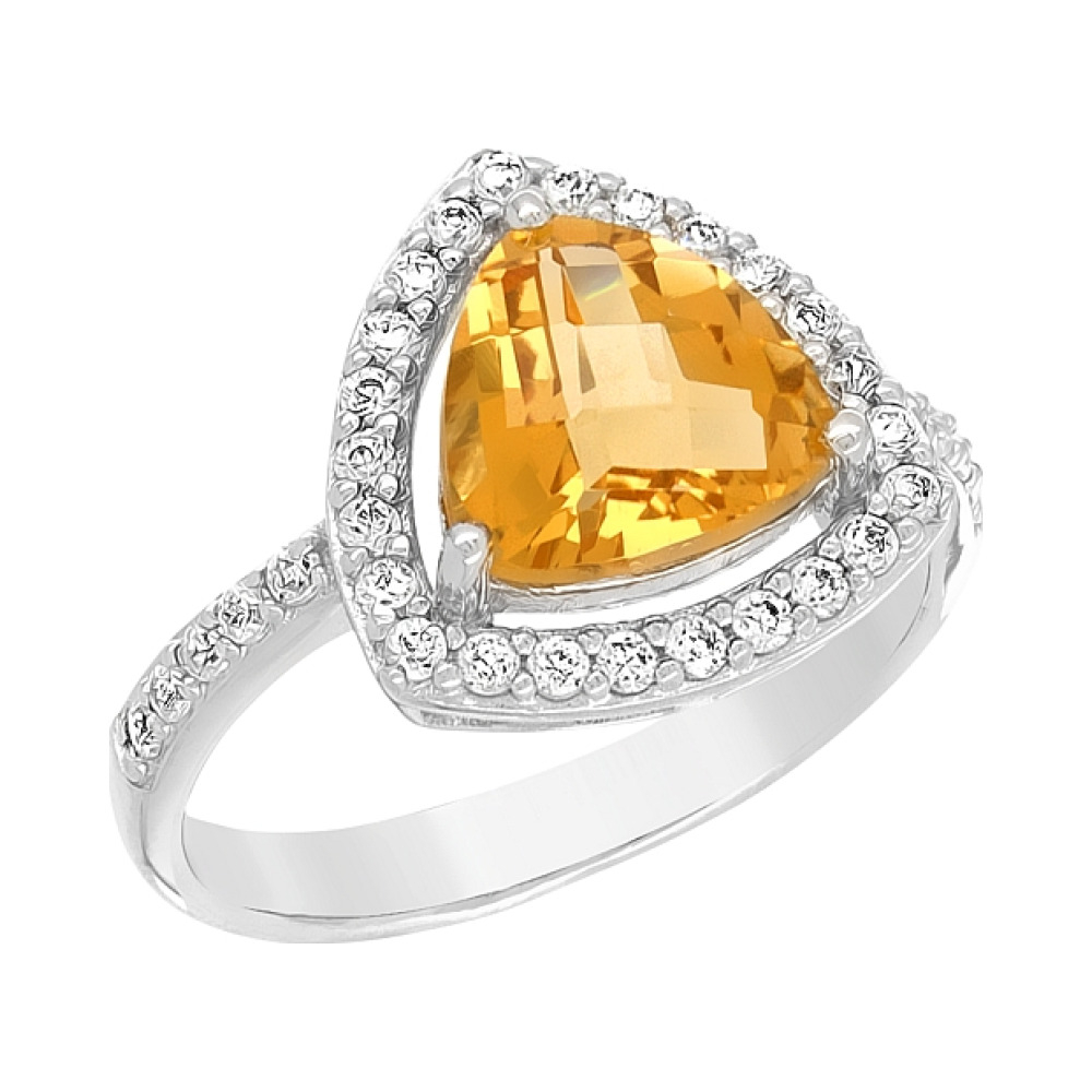 Серебряное кольцо с фианитами № 108369