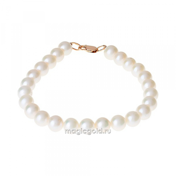 Золотой браслет с жемчугом № 98829