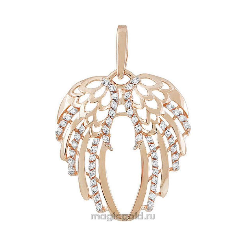 Золотая подвеска с фианитом № 142261