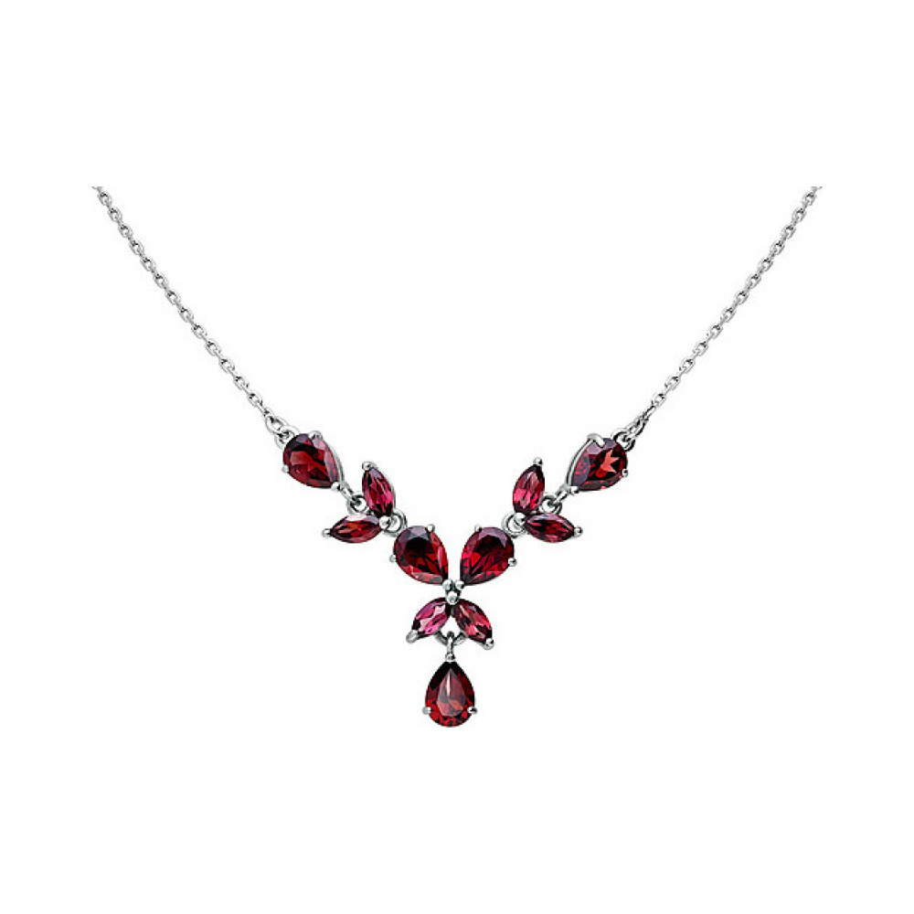 Серебряное колье с гранатом № 133222