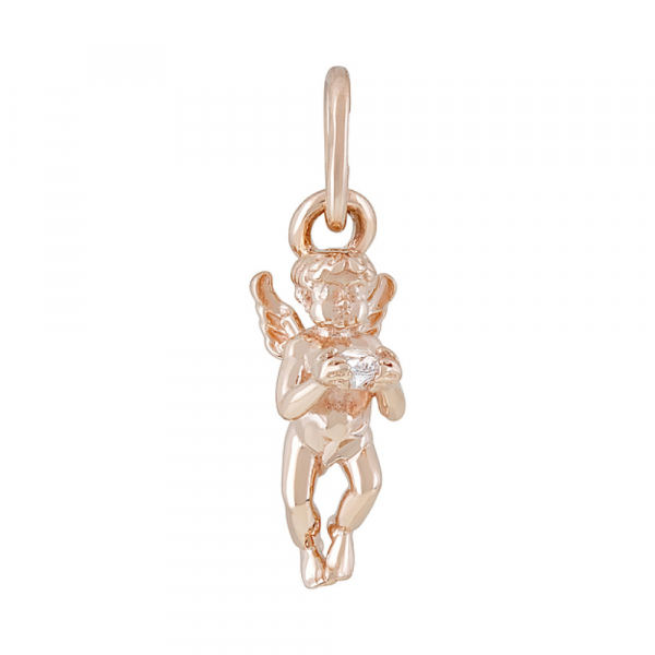 Золотая подвеска с фианитом № 74349