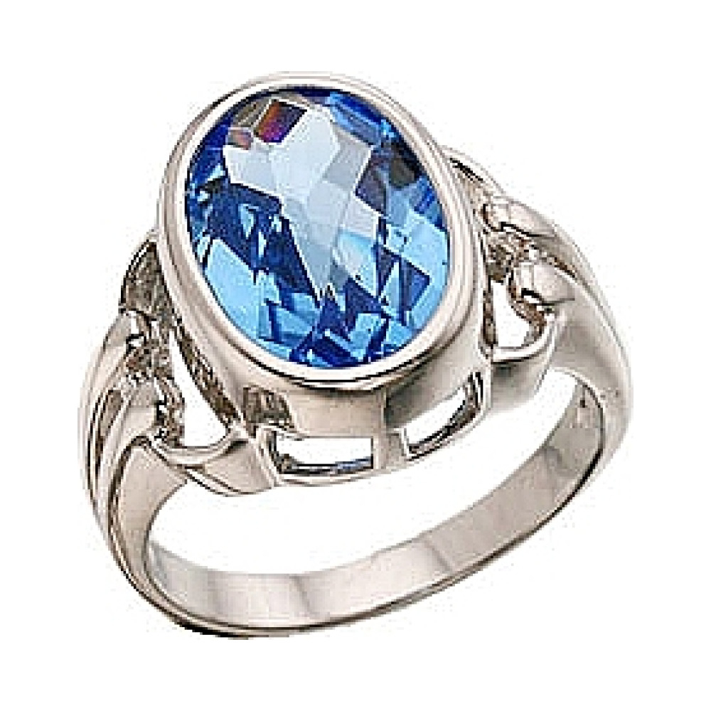 Серебряное кольцо с фианитом № 30962