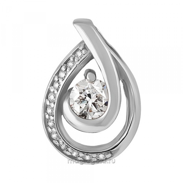 Золотая подвеска с бриллиантом № 161070