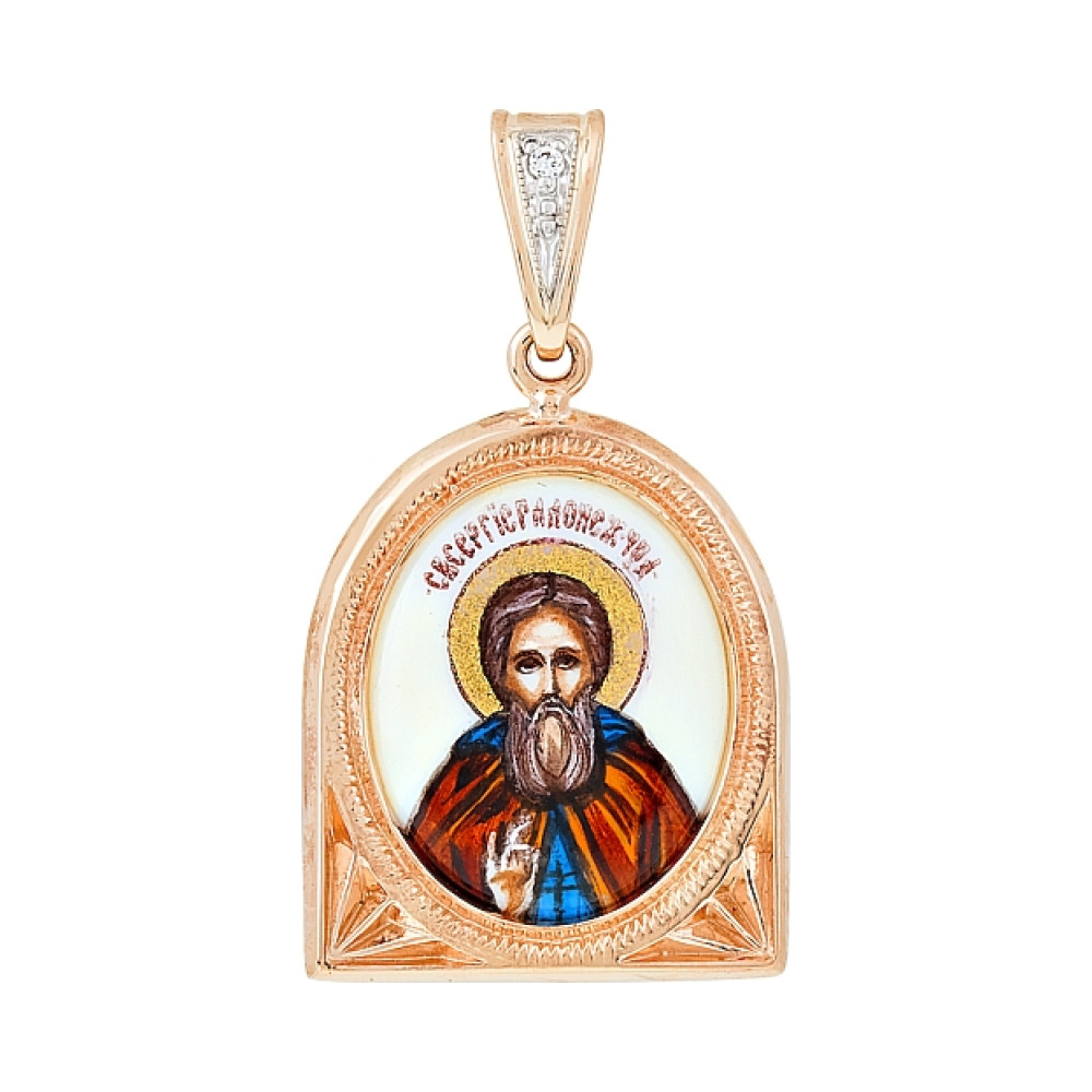Икона с эмалью и фианитом № 115754