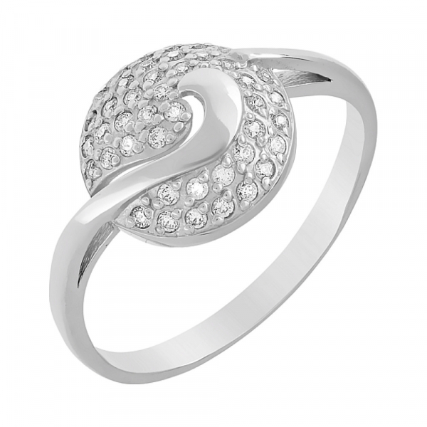 Золотое кольцо с фианитом № 97299