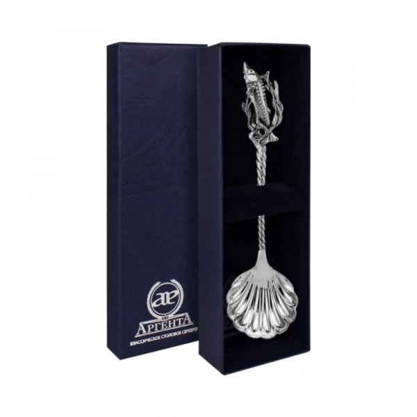 Ложка для икры «Осётр» с чернением