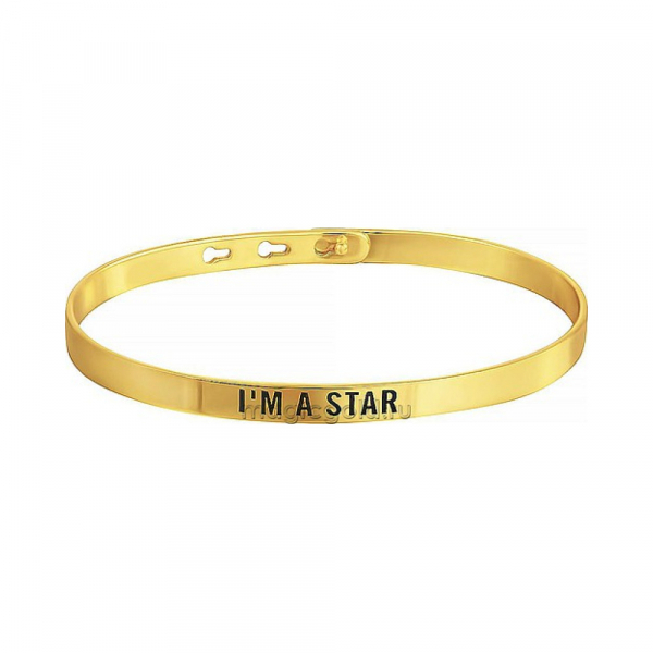 Серебряный браслет без камня с золотым покрытием № 173960