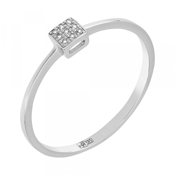 Золотое кольцо с бриллиантом № 107085